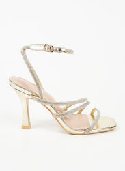 Piazza Sandals with Gold Strass