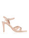 Damen Sandalen Aus Lackleder Rosa