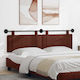 vidaXL Leather Brown Bed Headboard Cushion 170x...