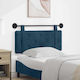 vidaXL Fabric Bed Headboard Cushion Blue 110x55cm