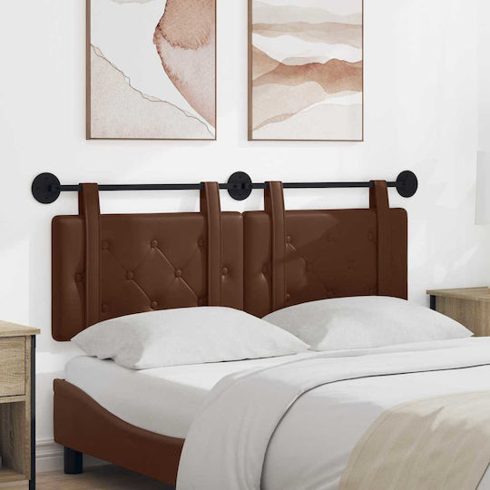 vidaXL Kopfstützen für Betten mit Leder Braune 150x55cm