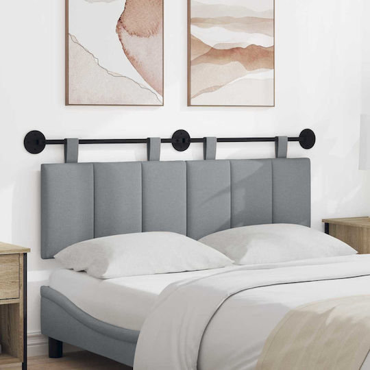vidaXL Stoff-Kopfstütze Für Betten Grau 150x55cm