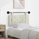 vidaXL Fabric Bed Headboard Pillow Beige 90x55cm