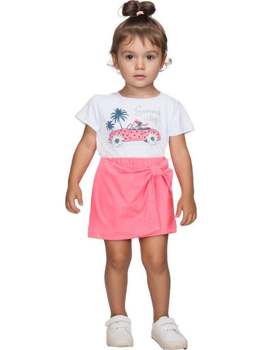 Joyce Kinderbekleidungsset mit Shorts Weiße 2 Stück Joyce Kinderbekleidungsset mit Shorts Weiße 2 Stück