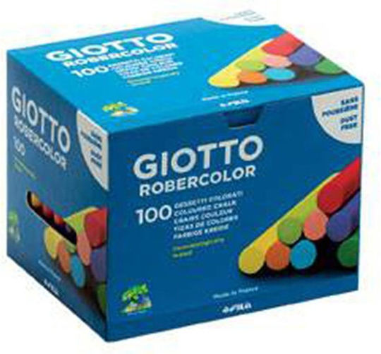 Chalk 8cm Colored 100 Pieces Plastic Robercolor Giotto