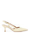 Spitze Pumps mit Riemen & Mittlerem Absatz Gelbe