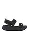 Damen Flache Schwarze Sandalen