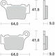 Moto-master Metallic Motorcycle Brake Pads 94412 Ktm Sx 250 03-22 Ktm Sx 125 04-22 1 Set 1 Caliper