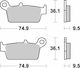 Moto-master Metallic Motorcycle Brake Pads 91821 Honda Cr 125 R 87-01 Honda Cr 250 R 87-01 1 Set 1 Caliper
