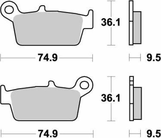 Moto-master Metallic Motorcycle Brake Pads 91821 Honda Cr 125 R 87-01 Honda Cr 250 R 87-01 1 Set 1 Caliper