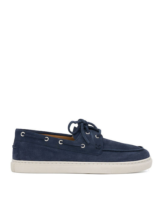 Wildleder Herren Bootsschuhe in Blau Farbe