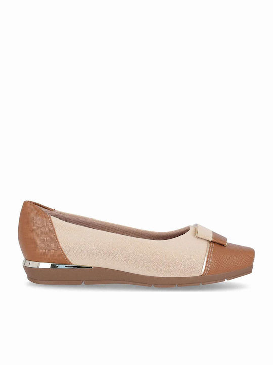 Piccadilly Women's Ballerina Shoes in Beige Colour