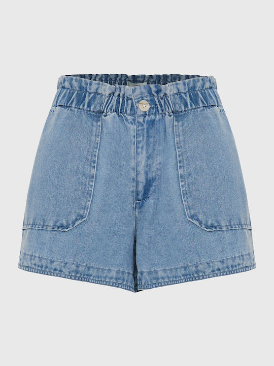 Women's High Waist Shorts Blue