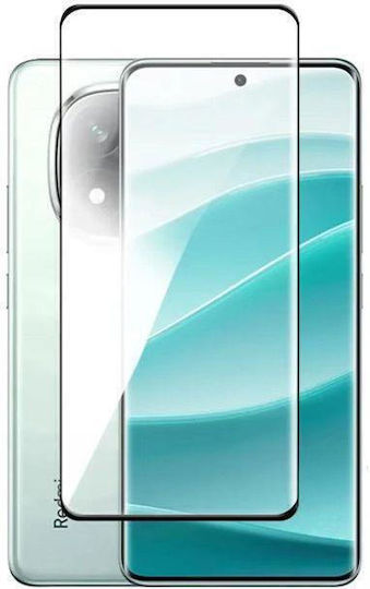 Full Cover Full Glue Screen Protection Glass Compatible with Xiaomi Redmi Note 15 Pro Plus Black