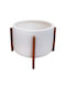 HomeMarkt Hoff Ghiveci de Flori din Beton Alb 50x50x35cm