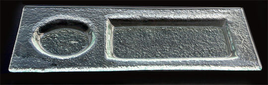 Raki Πιάτο Γλυκού Ορθογώνιο Διάφανο 12x33cm