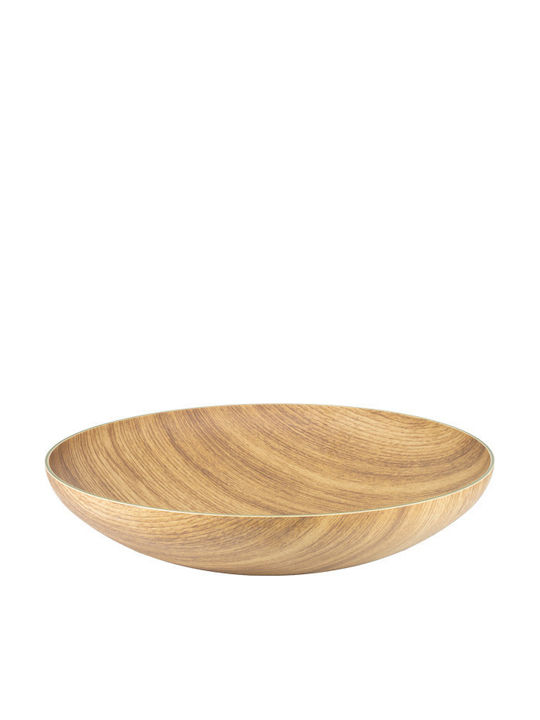 Raki Willow Buffet Πιάτο Βαθύ Ξύλινο με Διάμετρο 31cm