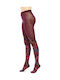 Women's Red Floral Pantyhose