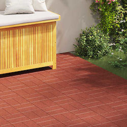 Step Stone 6 Pcs Red 40.5 X 40.5 X 2 Cm Rubber 42030073 Red
