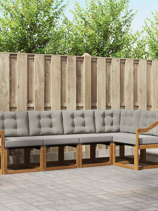 Canapea De Colț Pentru Exterior Din Paleți Cu Perne 245x126.5x73cm