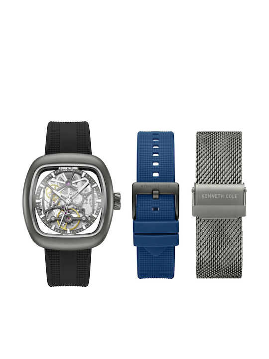 Kenneth Cole York Мъжки Часовник Автоматичен с Черен Текстилен Каишка