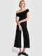 Women's Off-Shoulder Blouse Black