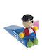 Osterkerze Pirat Quadratisch mit Box Blau