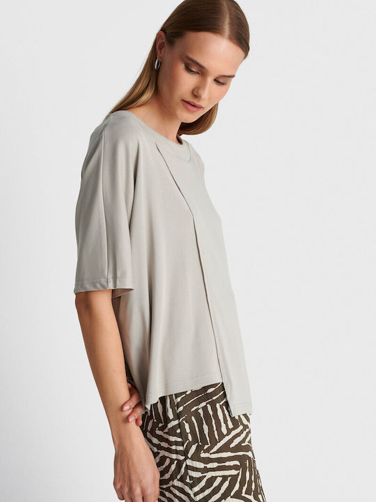 Women's Short Sleeve Blouse White