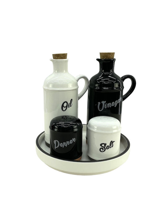 Raki Hella Set Seturi De Dozatoare Pentru Ulei Și Oțet Cu Seturi De Dozatoare Pentru Ulei Și Oțet Din Porțelan Cu Flux 430ml