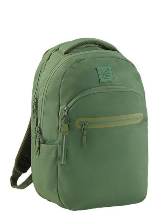 Miquelrius Schulranzen Rucksack für Junior High-High School mit Flaschenhalter Grüne 28 x 16,5 x 41cm