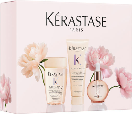 Kérastase Gloss Trio Holidays Hair Care Set with Shampoo, Conditioner & Serum 3 Pieces