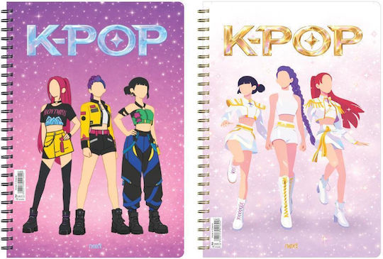 Next Spiral School Notebooks Ruled B5 3 Subjects 10 Pieces Various Designs