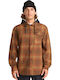 Furnace Bonded Long Sleeve Flannel Overshirt Dark Cedar