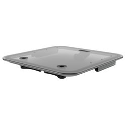 Lewmar Ultra-low Profil Schraffur + Grau Acryl + Silberrahmen Scharnier + Flächenbündiger Spindel