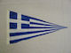 Greece Flag Polyester Triangular 30x20cm