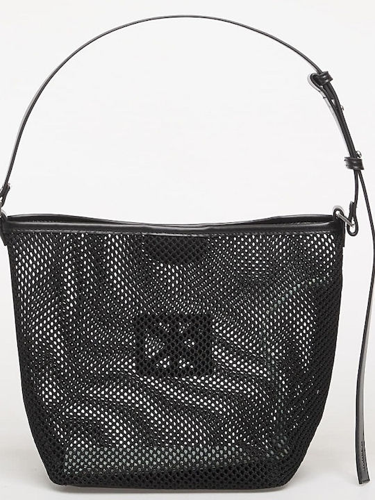 Bucket Set Stoff Damenhandtasche Schulter Schwarz