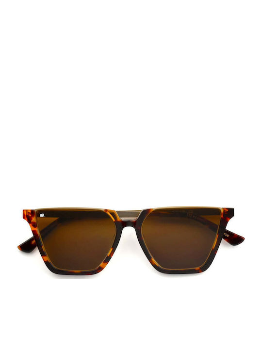 Red Raven Freya Women's Sunglasses with Brown Horn-Rimmed Frame and Brown Polarized Lenses