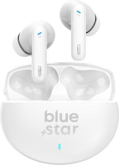 Blue Star TX5 In-ear Bluetooth Handsfree Earphones with Charging Case White