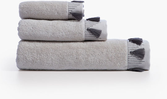 Nef-Nef Homeware Σετ Πετσέτες Μπάνιου 3τμχ Momentum Grey Βάρους 500gr/m²