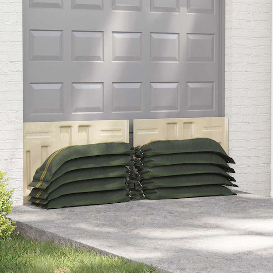 Vidaxl Sandbags 25 Pcs Dark Green 100 x 25 Cm HDPE