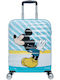 American Tourister Mickey Mouse Kinder Koffer Kabine Hart Disney Mickey Mouse mit 4 Räder Höhe 55cm