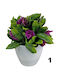 Small Potted Plastic Flowers 15cm Green 21125 Code 16382