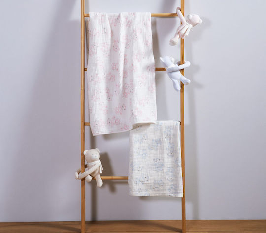 Nef-Nef Homeware Κουβέρτα Αγκαλιάς & Λίκνου Teddy με Ζωάκι 75x100εκ.