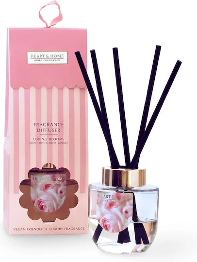 Heart & Home Diffuser με Άρωμα Τριαντάφυλλο 70ml