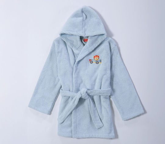 Nef-Nef Homeware Παιδικό Μπουρνούζι Super Boy L.blue με Κουκούλα