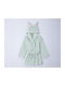 Nef-Nef Homeware Παιδικό Μπουρνούζι Pic Nic Together Milky Green με Κουκούλα