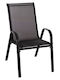 Gartenstühle Metallisch Leon Schwarze 4 Stück 55x70x91cm