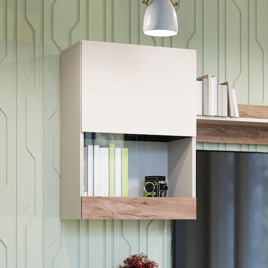 Morocco Wall Cabinet Beige-Dark Oak 55x31x78.5cm