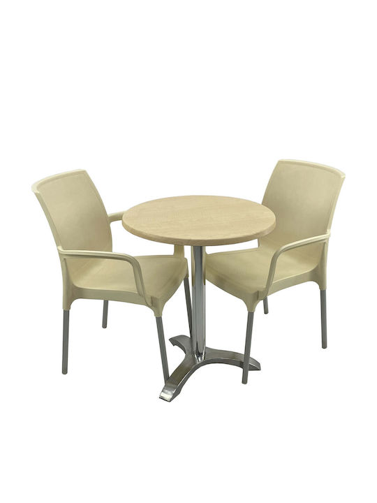 Set Sala De Mese Pentru Spații Exterioare Mici Maple 3 Piese MAPLE