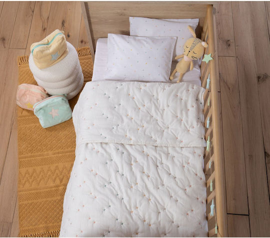 Nef-Nef Homeware Happy Păturici Pentru Bebeluși Microfibra Ecru 80x110cm